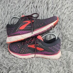 Brooks Transcend 16 Running Shoes Womens 9 Black Purple Coral 1202871B080